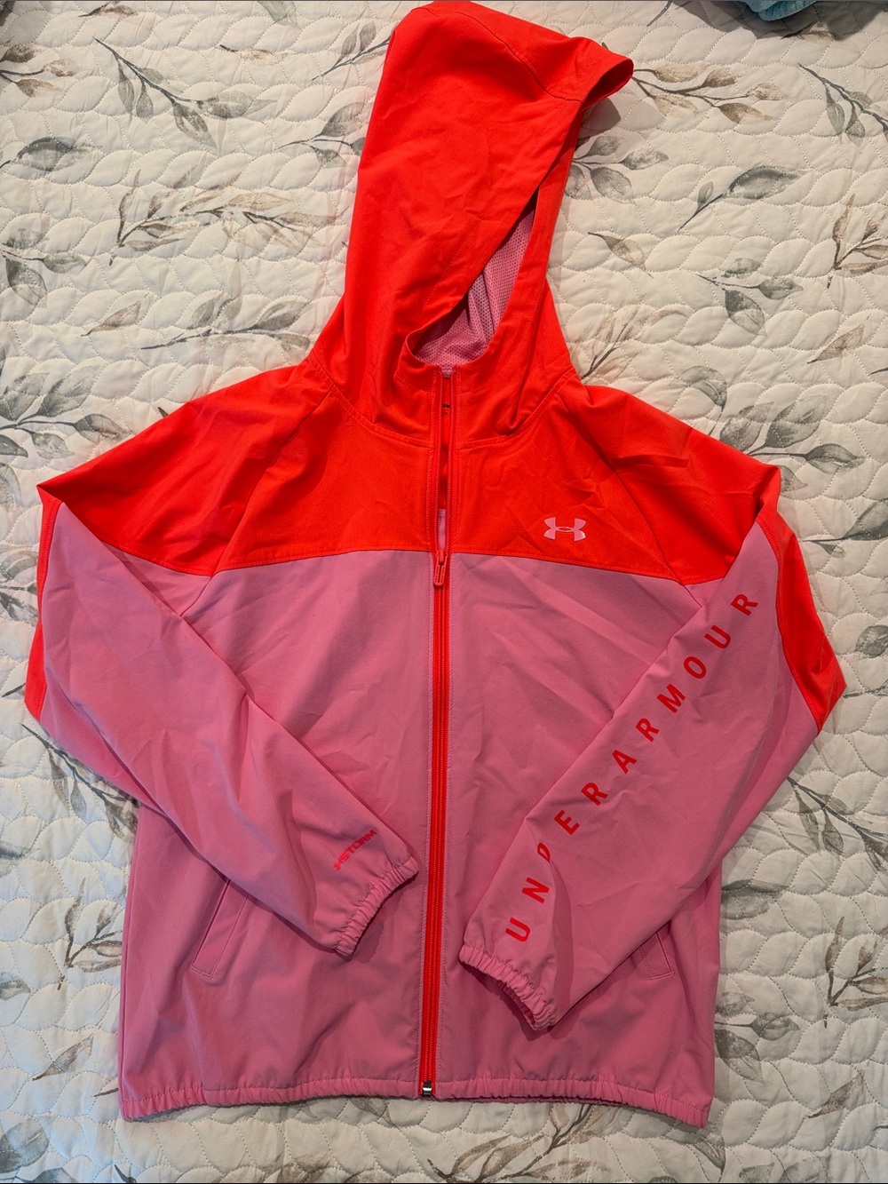 Under Armour Women’s Two-Tone Hooded Utility Jacket - Red & Pink